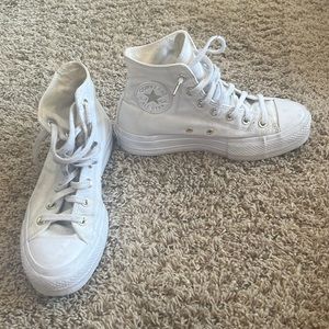 White platform converse size 7.5